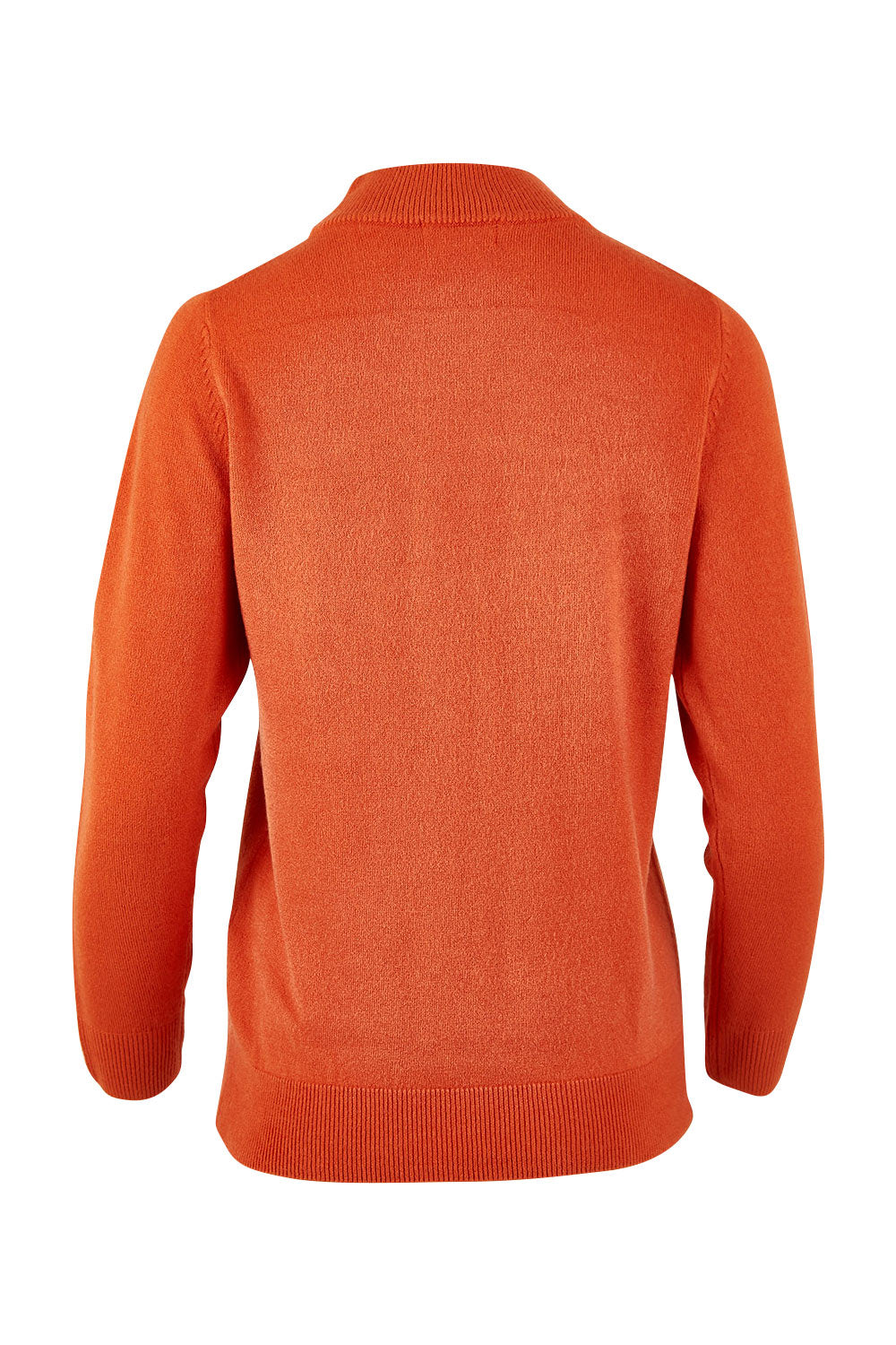 Product shot of The Essential Soft Jumper in colour Ginger, from the back
