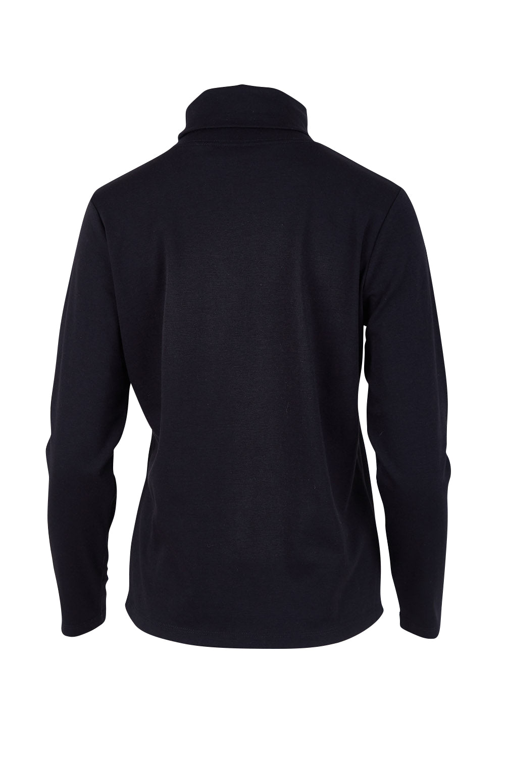 Product shot of The Easy Wear Skivvy in colour Black (Black), from the back