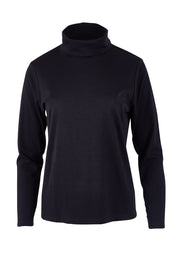 Product shot of The Easy Wear Skivvy in colour Black (Black), from the front