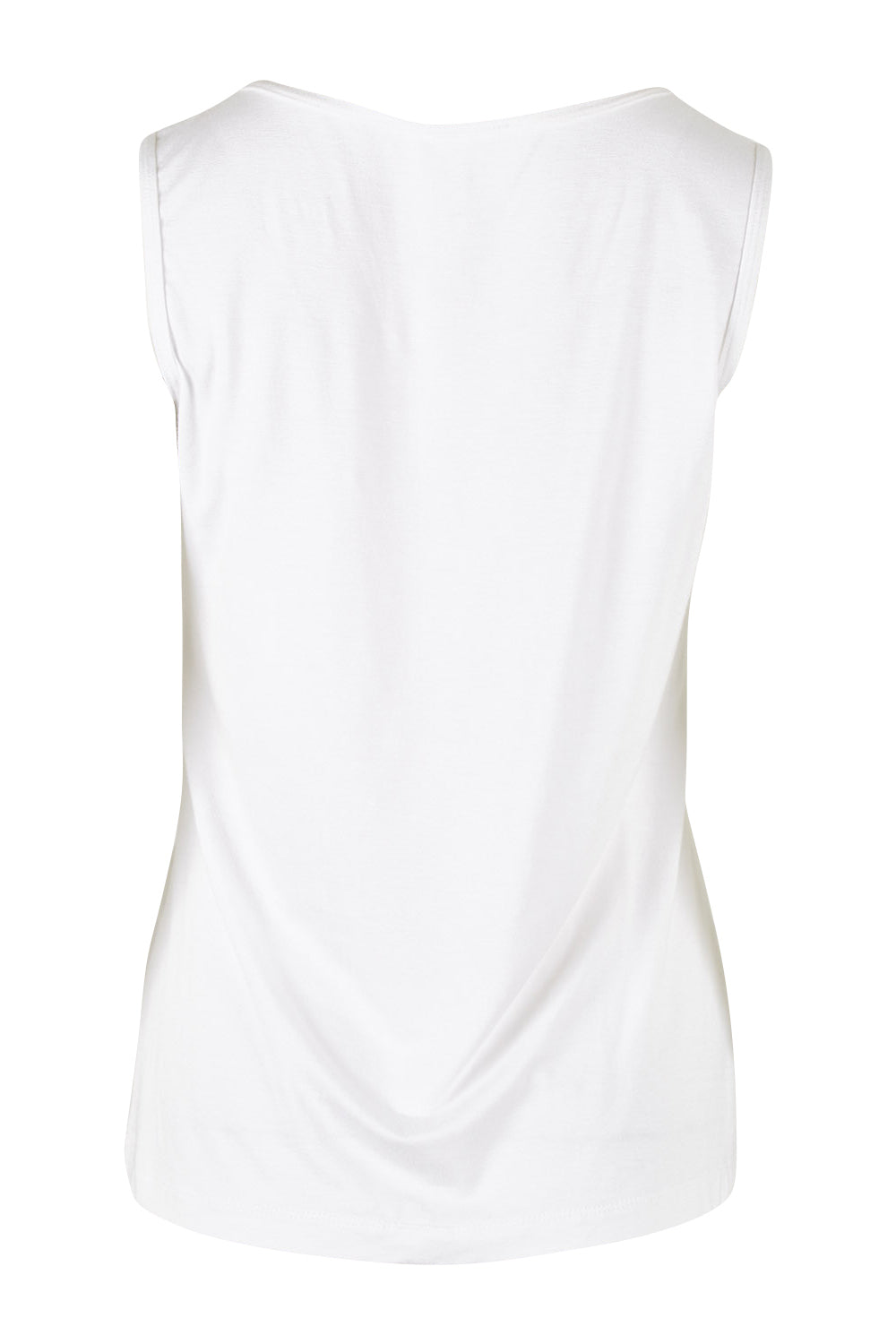 Product shot of The Classic Tank in colour Vanilla (White), from the back