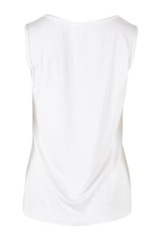 Product shot of The Classic Tank in colour Vanilla (White), from the back