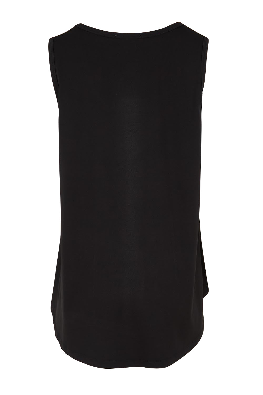 Product shot of the The Essential Swing Tank – Black in colour Black, from the back