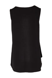 Product shot of The Essential Swing Tank in colour Black (Black), from the back