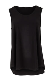 Product shot of The Essential Swing Tank in colour Black (Black), from the front