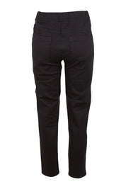 Product shot of The 7/8 Pull On Pant in colour Black (Black), from the back