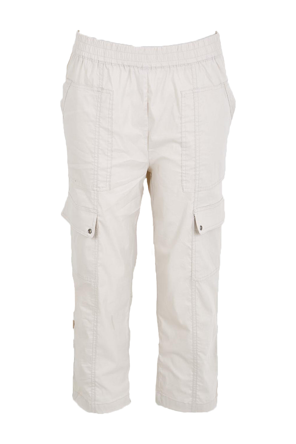 Product shot of the The Lightweight Cotton Blend Cargo Pant – Pummice in colour Pummice, from the front