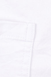 Product shot of The Bermuda Pull On Short in colour White (White), detail