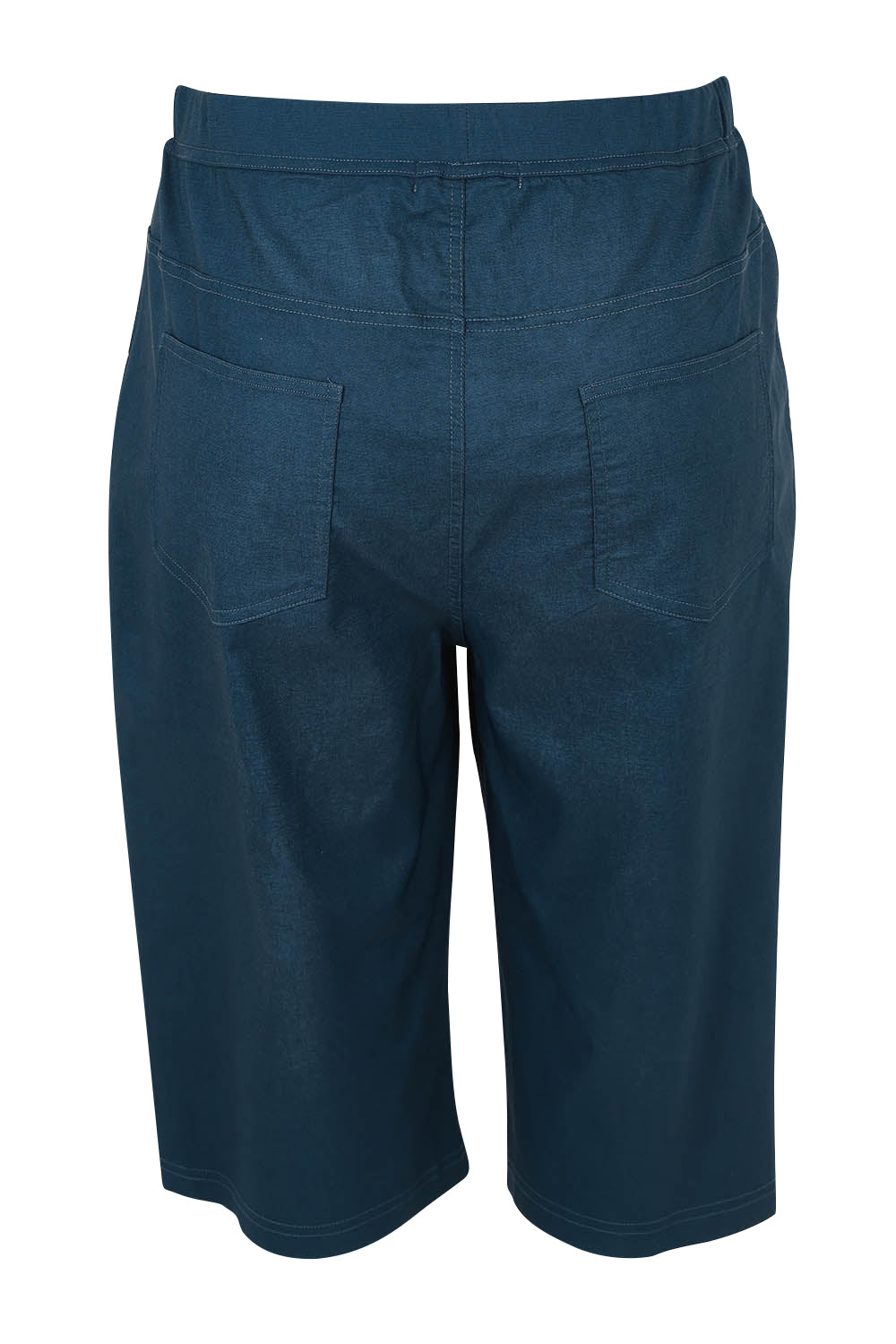 Product shot of The Cargo Short in colour Petrol (Blue), from the back
