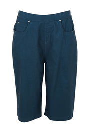 Product shot of The Cargo Short in colour Petrol (Blue), from the front