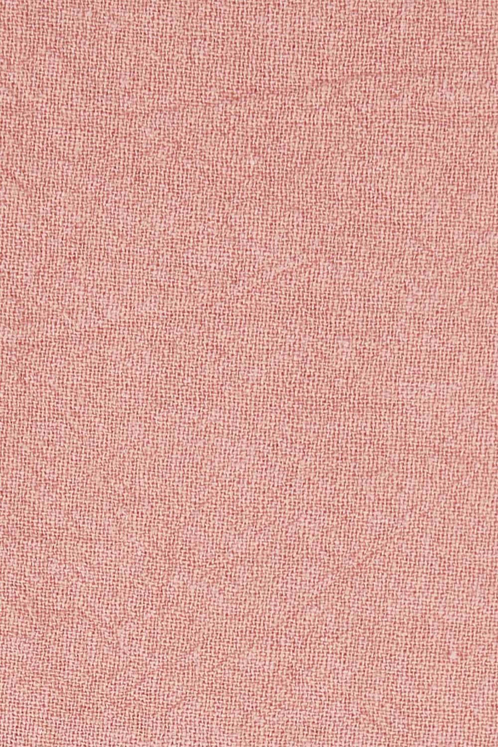 Product shot of The Upcycled Cotton Pocket Detail Top in colour Peach, detail