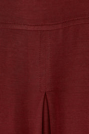 Product shot of The Back Pleat Detail Tee in colour Cherryred (Red), detail