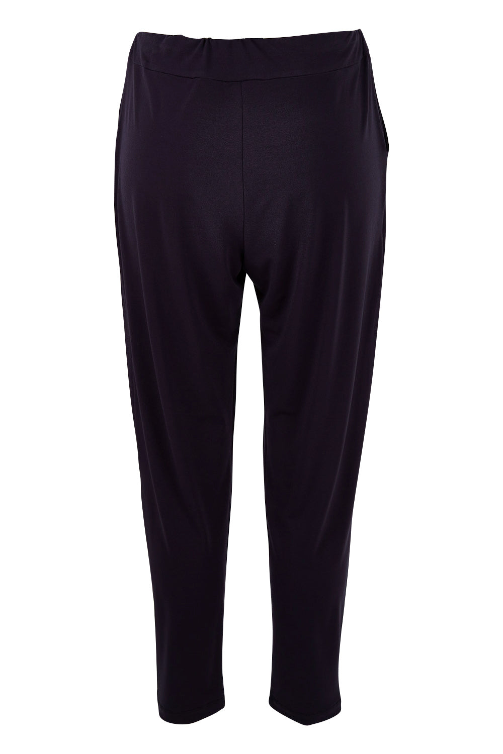 Product shot of The Pleat Detail Pull On Pant in colour Graphite (Grey), from the back