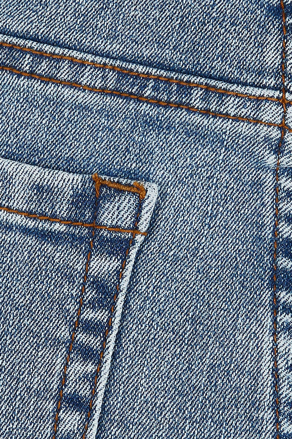 Product shot of The Keepers Highwaisted Straight Jean in colour Lightdenim (Blue), detail