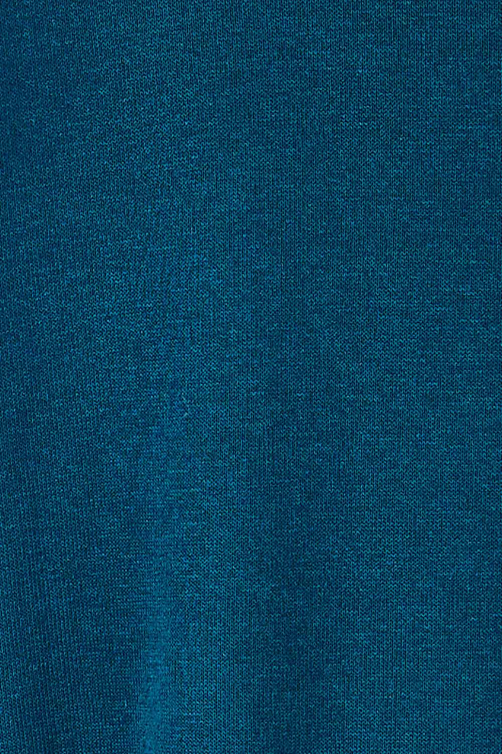 Product shot of The Crew Neck High Low Tunic in colour Deeplagoon (Blue), detail