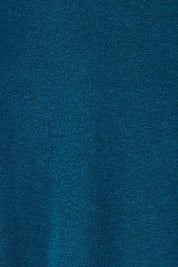 Product shot of The Crew Neck High Low Tunic in colour Deeplagoon (Blue), detail