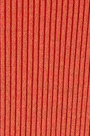 Product shot of The Essential Soft Rib Skivvy in colour Tangorust, detail
