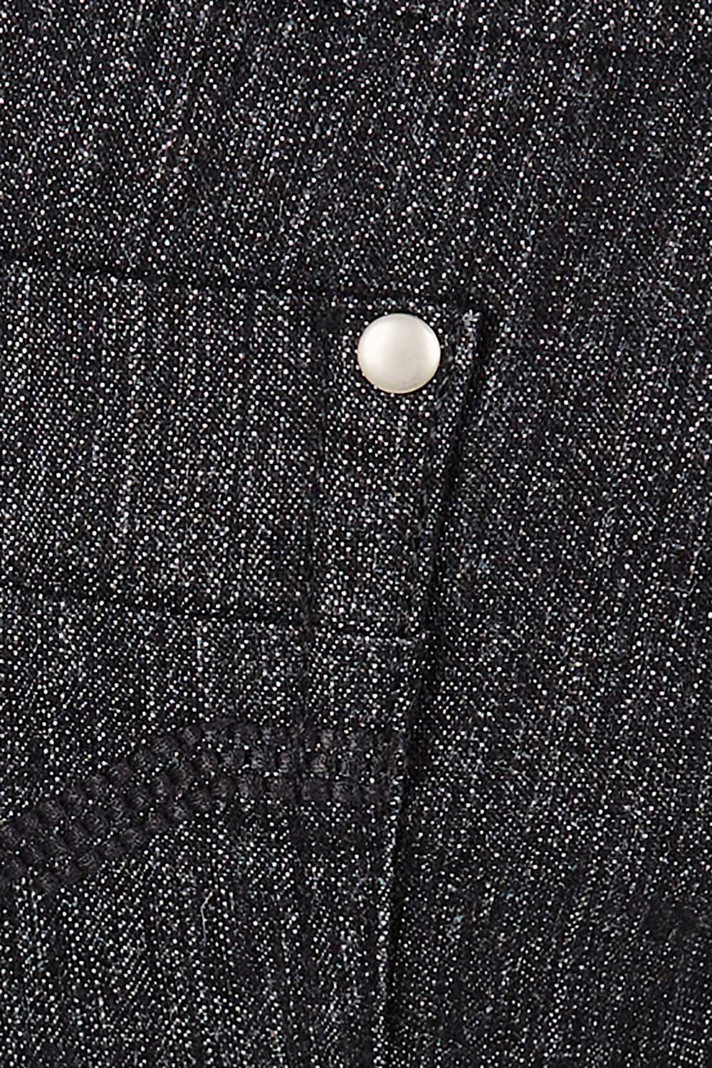 Product shot of The 7/8 Pull On Jean in colour Blackdenim (Black), detail