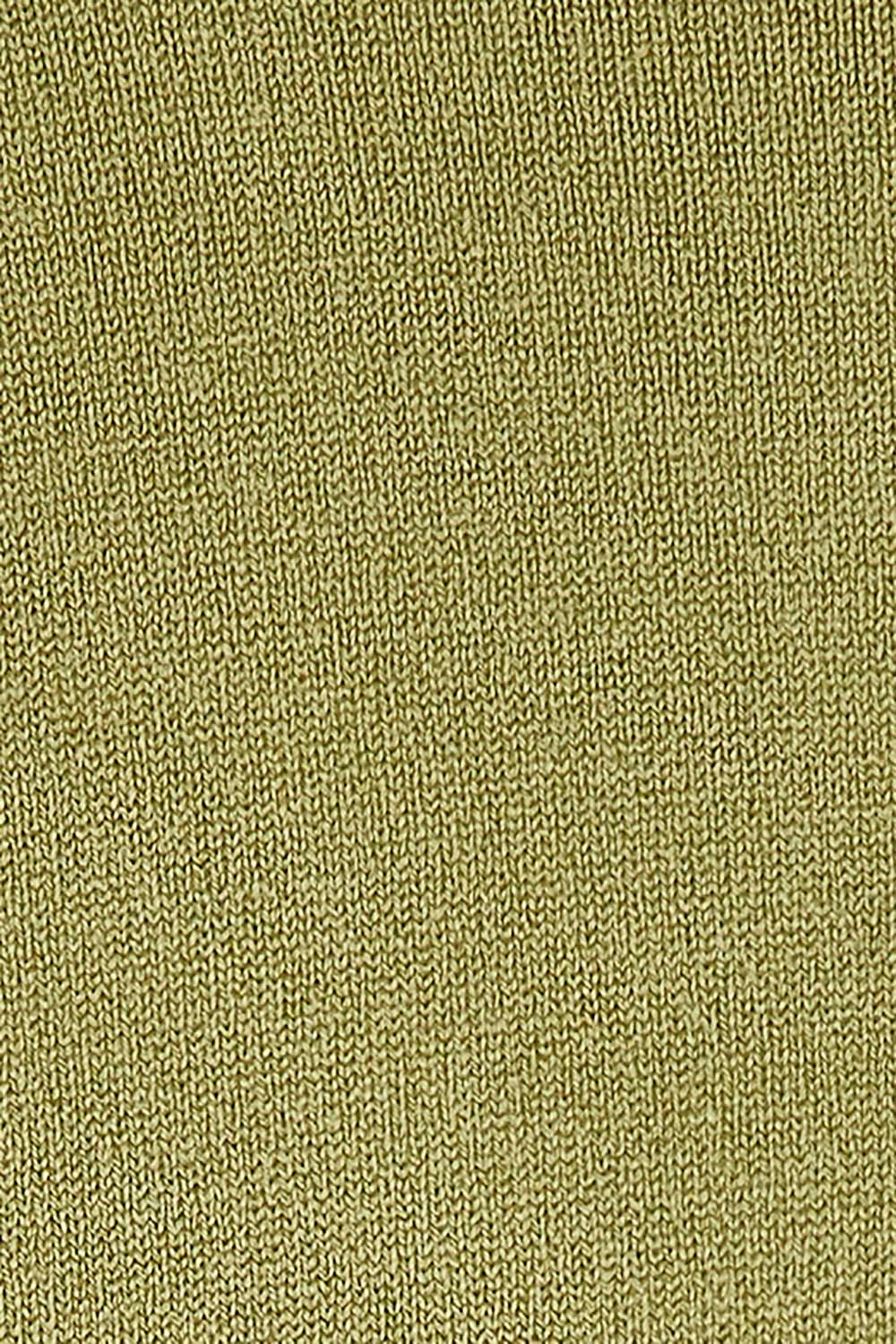Product shot of The Essential Soft High Low Jumper in colour Avocado (Green), detail