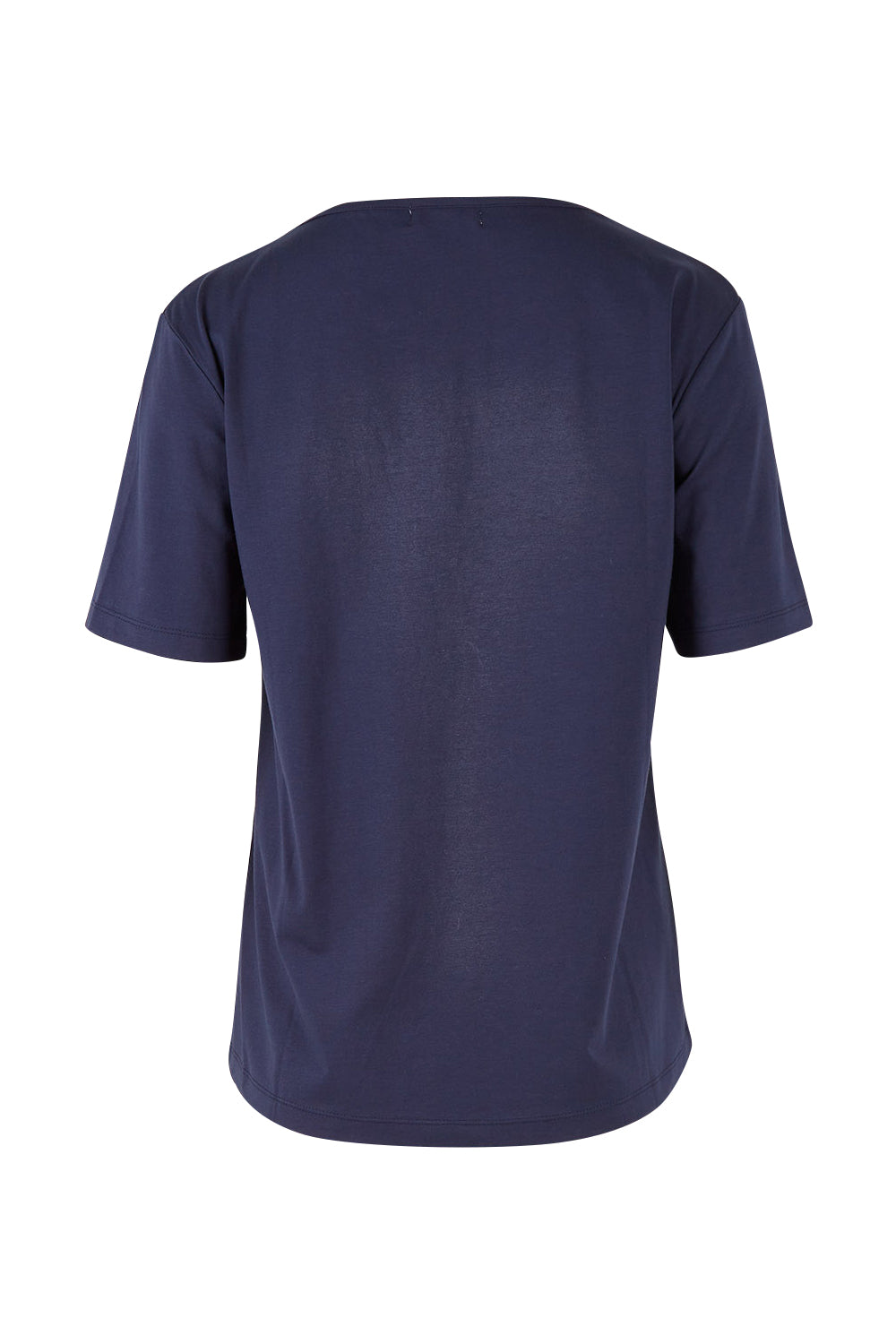 Product shot of The Keepers Tee in colour Darknavy (Blue), from the back