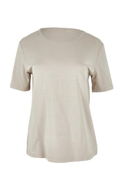 Product shot of The Keepers Tee in colour Latte, from the front