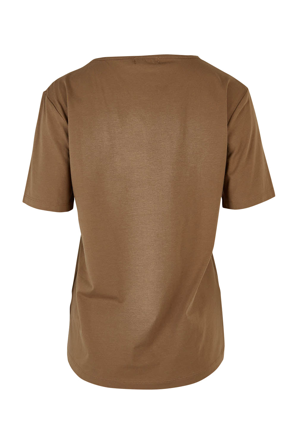 Product shot of The Keepers Tee in colour Mushroom, from the back