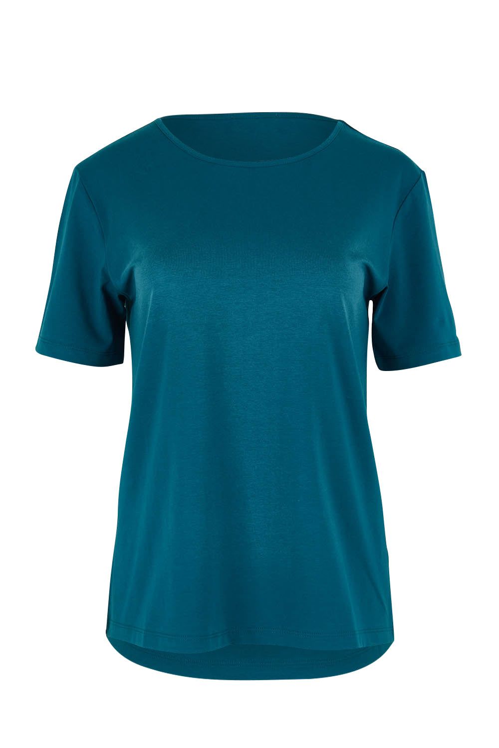 Product shot of The Keepers Tee in colour Opal (Blue), from the front