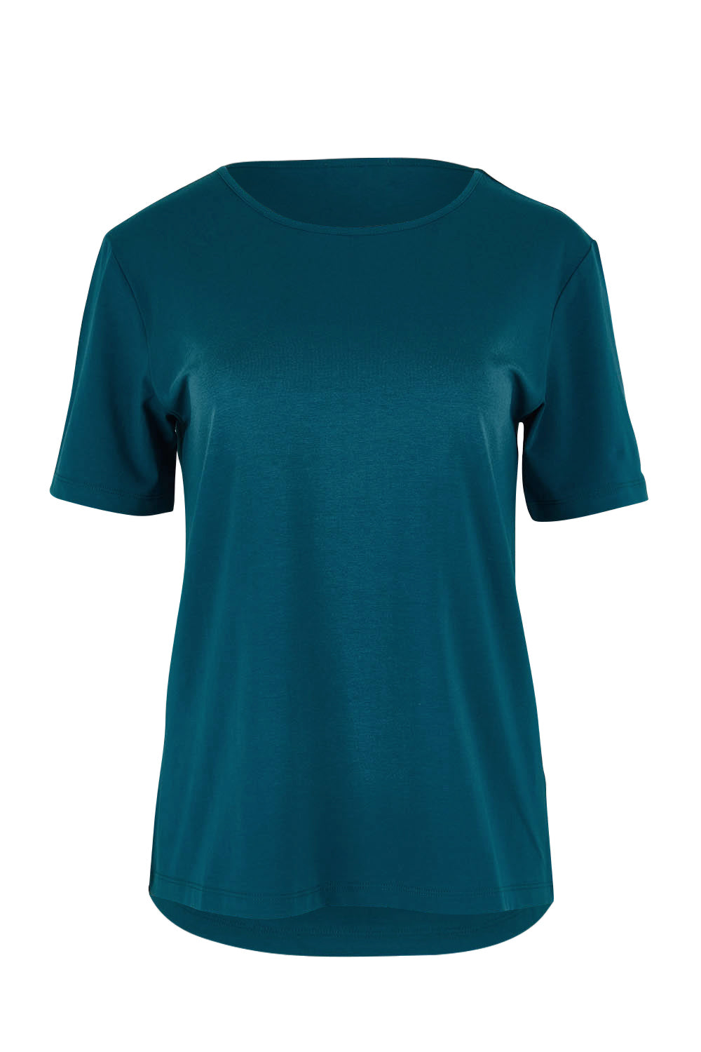 Product shot of the The Keepers Cotton Tee – Opal in colour Opal, from the front