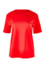 Product shot of The Keepers Tee in colour Red (Red), from the front