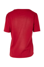 Product shot of The Keepers Tee in colour Rose (Pink), from the back