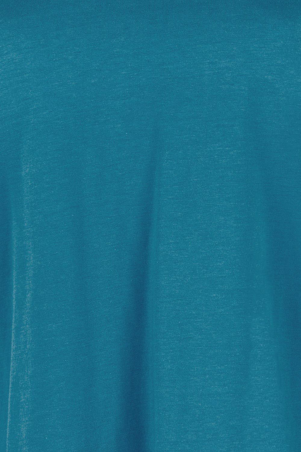 Product shot of the The Keepers Cotton Tee - Turquoise in colour Turquoise, showing detail