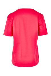 Product shot of The Keepers Tee in colour Watermelon (Pink), from the back