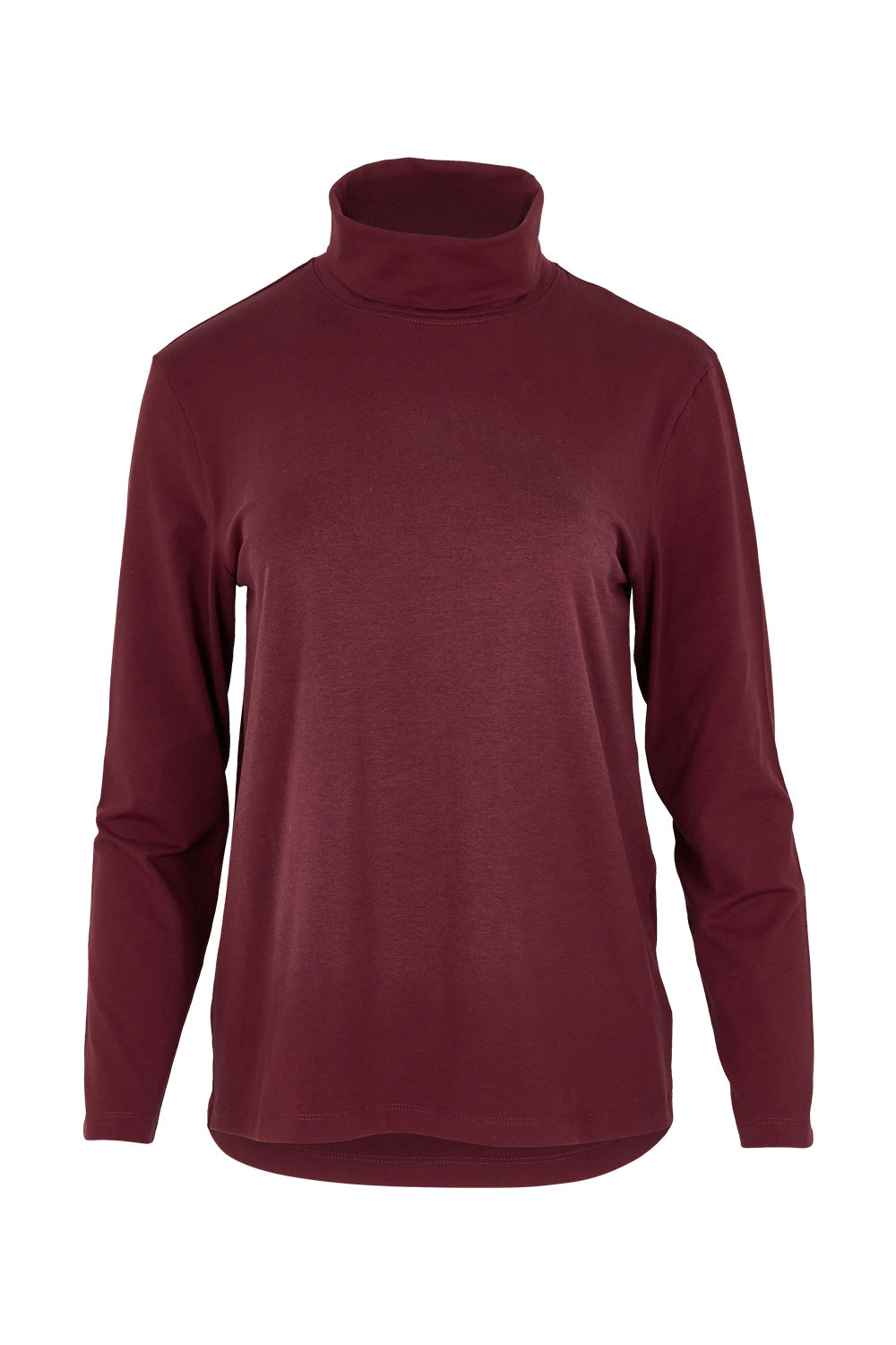 Product shot of The Keepers Skivvy in colour Burgundy (Purple), from the front