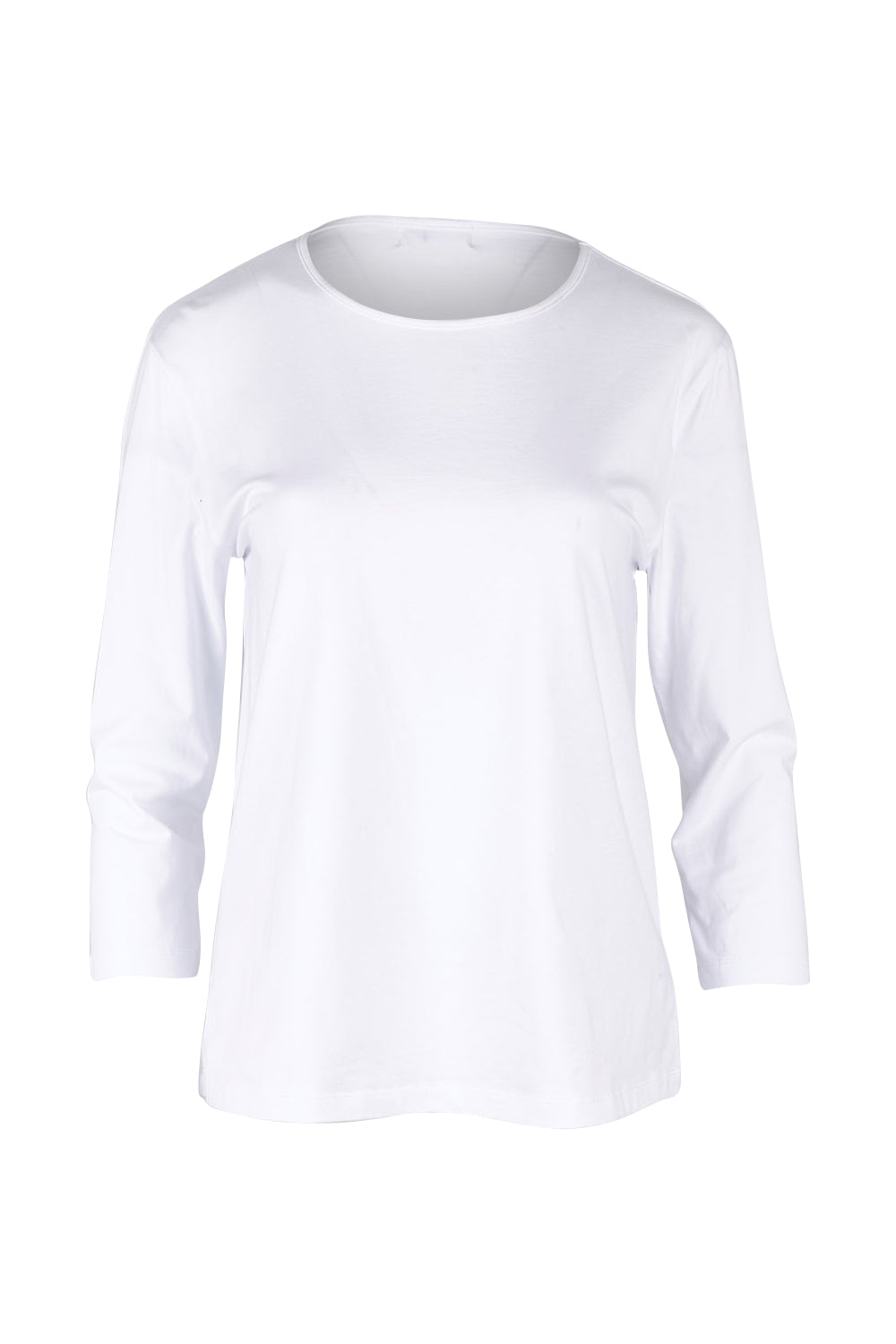 Product shot of The Keepers 3/4 Sleeve Tee in colour White (White), from the front