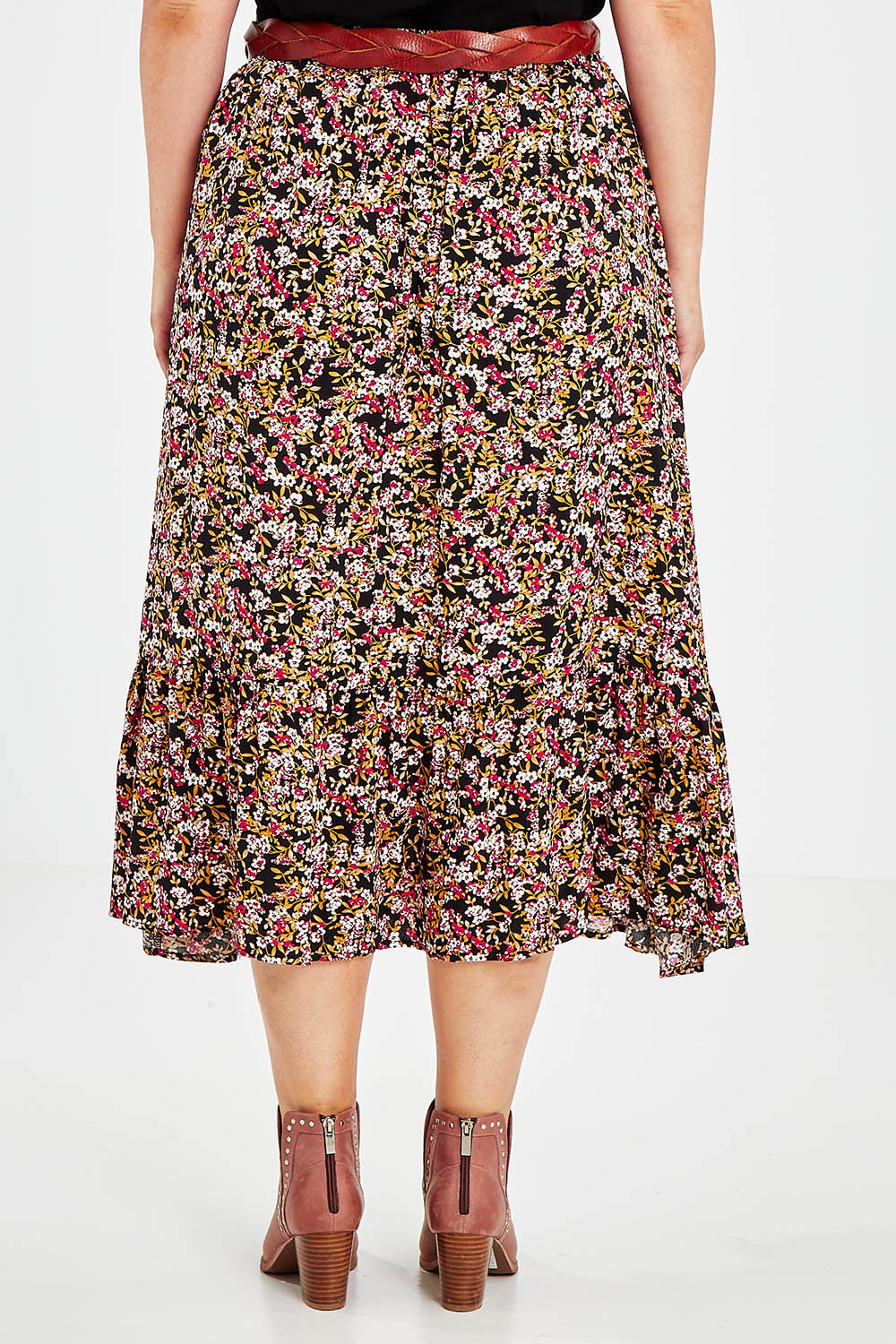 Preloved The Pull On Fit And Flare Skirt - Floral