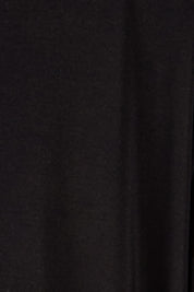 Product shot of The Recycled Long Sleeve Everyday Dress in colour Black (Black), detail