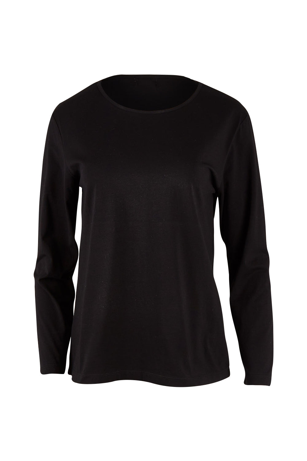 Product shot of The Keepers Long Sleeve Tee in colour Black (Black), from the front