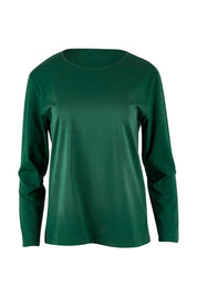 Product shot of The Keepers Long Sleeve Tee in colour Forest (Green), from the front