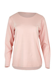 Product shot of The Keepers Long Sleeve Tee in colour Softpink (Pink), from the front