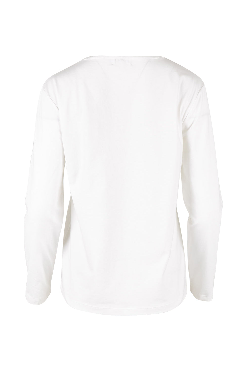 Product shot of The Keepers Long Sleeve Tee in colour White (White), from the back