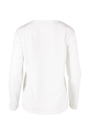 Product shot of The Keepers Long Sleeve Tee in colour White (White), from the back