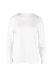Product shot of The Keepers Long Sleeve Tee in colour White (White), from the front
