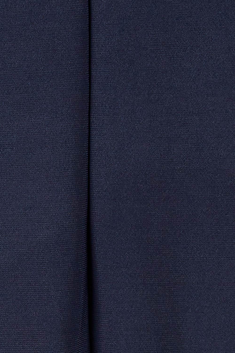 Product shot of The Recycled V Neck Double Cuff Top in colour Navy (Blue), detail