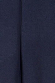 Product shot of The Recycled V Neck Double Cuff Top in colour Navy (Blue), detail