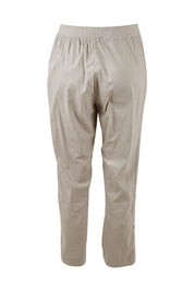 Product shot of The Casual Pull On Summer Pant in colour Parchement (Grey), from the back