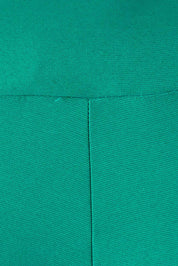 Product shot of The Recycled Pleated Culottes in colour Emerald (Green), detail