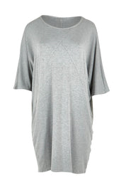 Product shot of The Everyday Tee Dress in colour Lightgrey (Grey), from the front