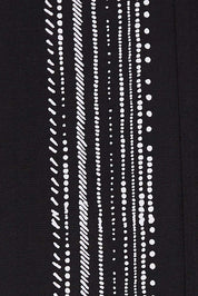 Product shot of The Printed Classic Tee Dress in colour Blackwhite (Black), detail