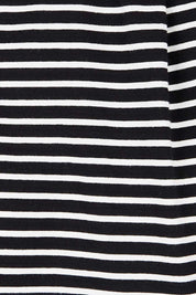 Product shot of The Striped Detail Dress in colour Blackwhite (Black), detail