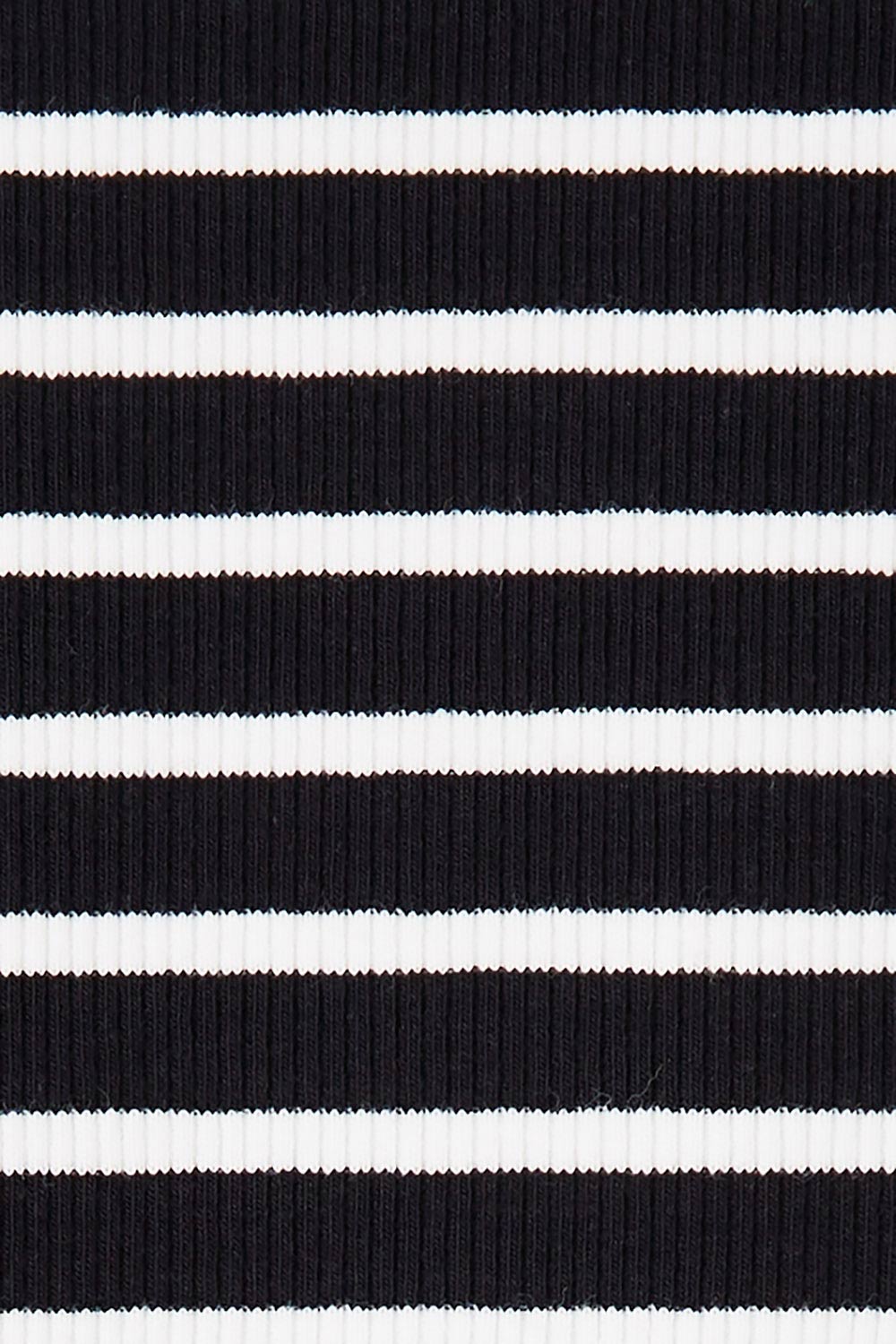Product shot of The Keepers Striped Rib Tank in colour Black (Black), detail