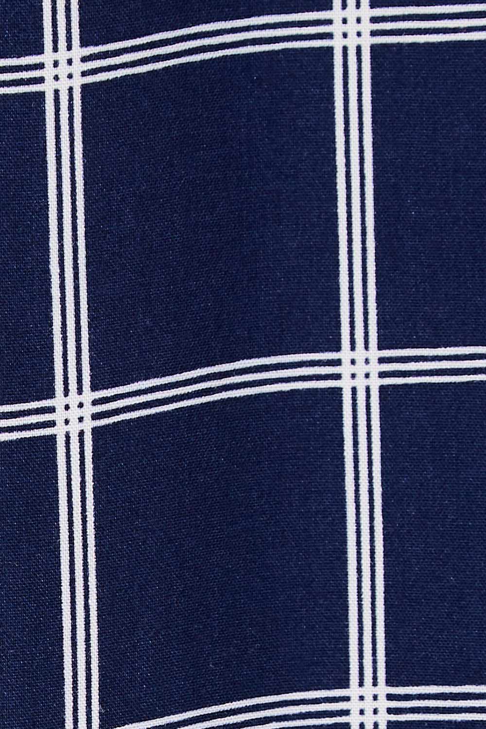 Product shot of The Relaxed Fit Draped Top in colour Navywhite (Black), detail